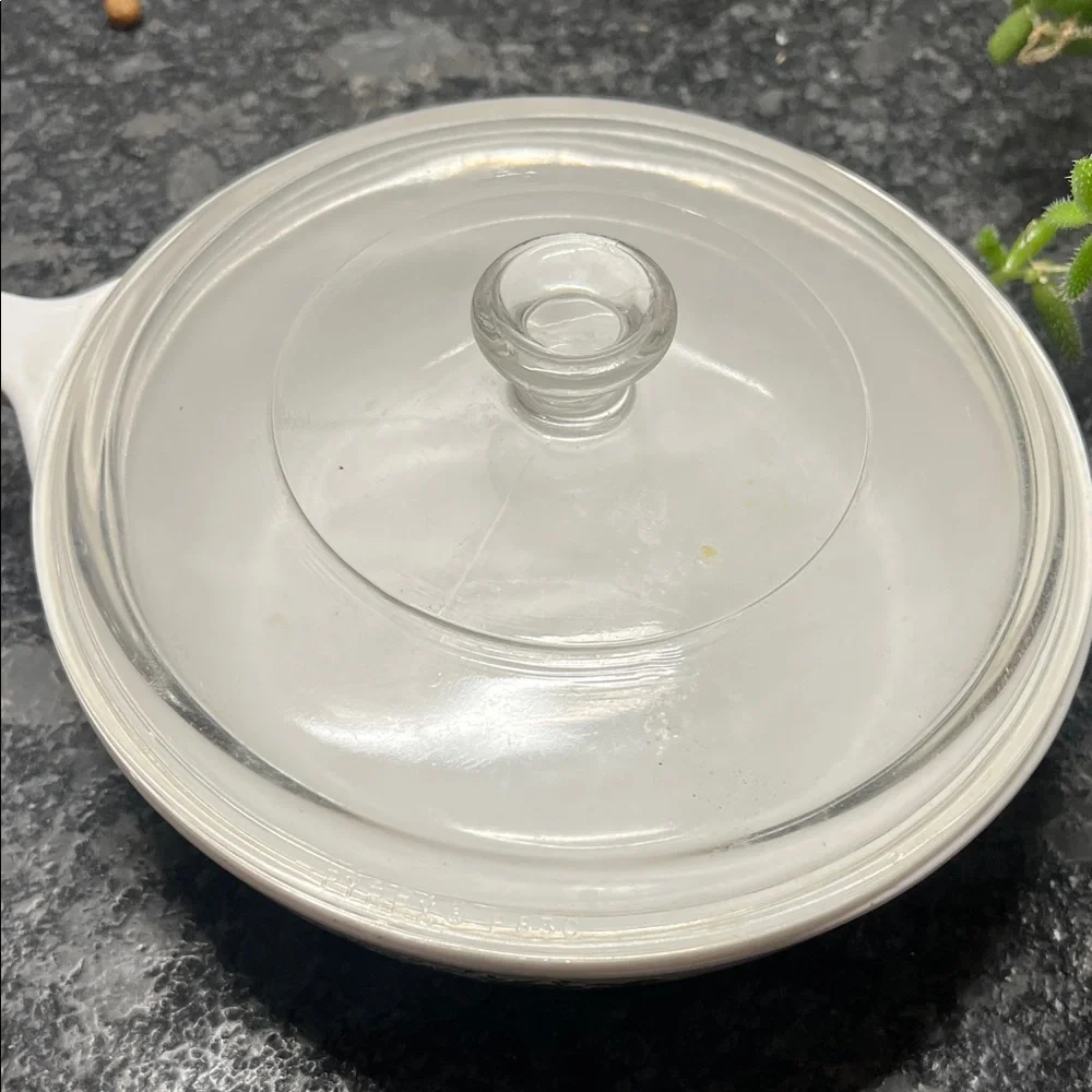 Vintage Glass Corningware Casserole Dishes with handles and Lids